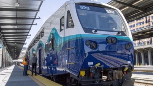 The MARTA Board of Directors next month will consider approving plans for a commuter rail line from East Point Station to Jonesboro and Lovejoy in Clayton County. Diesel-powered “commuter rail” trains - like this one in Seattle - are faster and can carry more passengers than MARTA’s existing electric-powered trains. (PHOTO COURTESY OF SOUND TRANSIT)