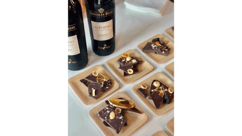 Oloroso sherry pairs well with chocolate bark. / Krista Slater for The Atlanta Journal-Constitution