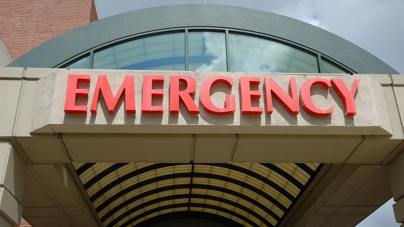 (Stock photo of an emergency room entrance)