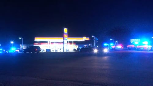 Nine people, all under the age of 18, were shot at a Columbus gas station Friday night, police said.