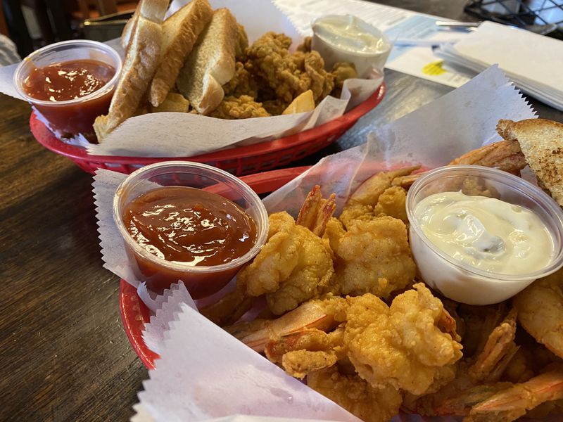 B & J's Steaks & Seafood serves homestyle coastal dishes on a daily lunch buffet and a seafood dinner buffet Fridays and Saturdays. If you opt for a la carte, the fried shrimp or fried oyster basket will not disappoint.