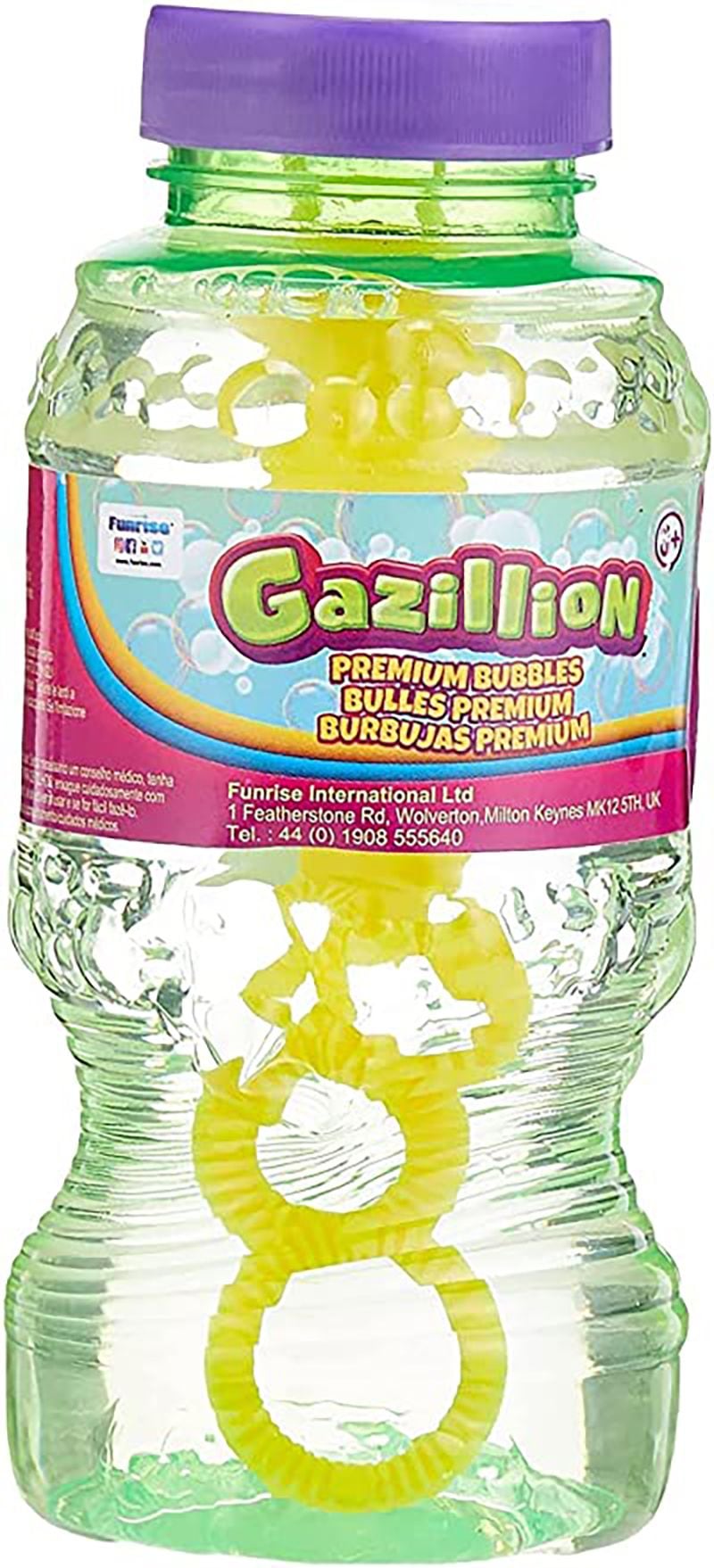 Four-pack of 8-oz Gazillion bubbles with wands. $9.48.