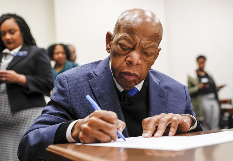 An effort is underway to place of a statue of the late U.S. Rep. John Lewis in the National Statuary Hall of the U.S. Capitol to replace a figure of Confederate Vice President Alexander Stephens. Bob Andres / robert.andres@ajc.com