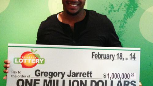Decatur resident Gregory Jarrett, 26, found a winning $1 million Powerball ticket while cleaning his room.