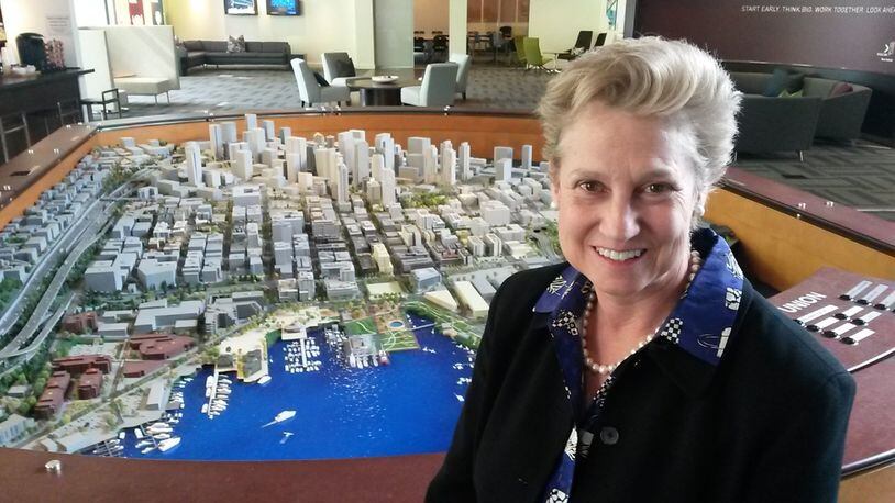 Ada Healey grew up in Atlanta where her family has a long history in business and government. Now, she leads a $2-billion real estate project in Seattle’s South Lake Union district for Microsoft co-founder Paul Allen. That’s where Amazon has built much of its headquarters campus. South Lake Union hints at what might happen in a place like south downtown Atlanta if Amazon builds its second headquarters there. MATT KEMPNER / AJC