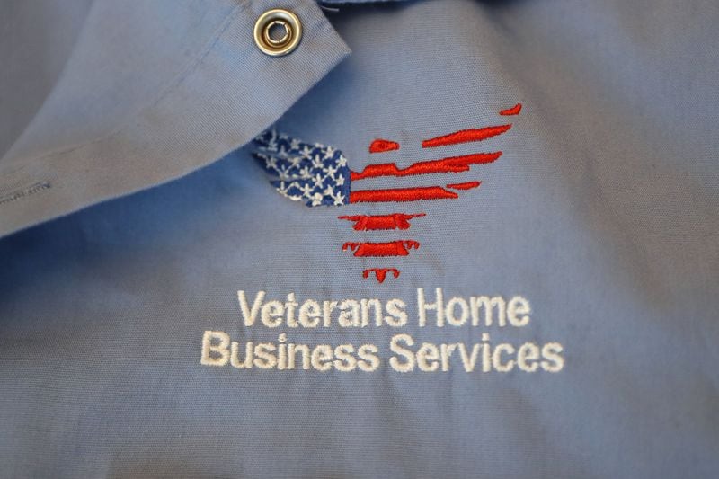 Veterans Home & Business Services issued these shirts to Fulton County job trainees for a work assignment at Hartsfield-Jackson International Airport that never materialized. Trainees grew concerned over this and other irregularities. BOB ANDRES / BANDRES@AJC.COM