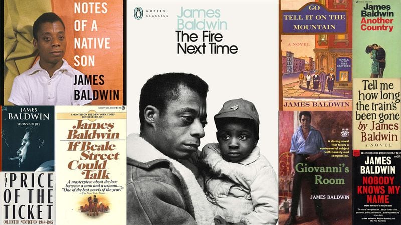 A James Baldwin reading list, including “Go Tell It on the Mountain,” “Notes of a Native Son,” “Giovanni’s Room,” “Nobody Knows My Name,” “Tell Me How Long the Train’s Been Gone,” “If Beale Street Could Talk,” “The Fire Next Time,” “Another Country,” “Sonny’s Blues” and “The Price of the Ticket.”