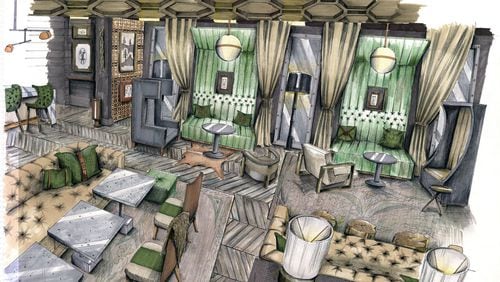A rendering of the interior of The James Room