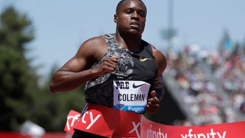 Christian Coleman has the world's leading time in the 100 the past three years. (AP file photo)