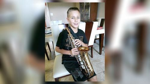 Kincaid Eaker, 13, plays the saxophone and is on a swim team. He also needs a kidney transplant.
