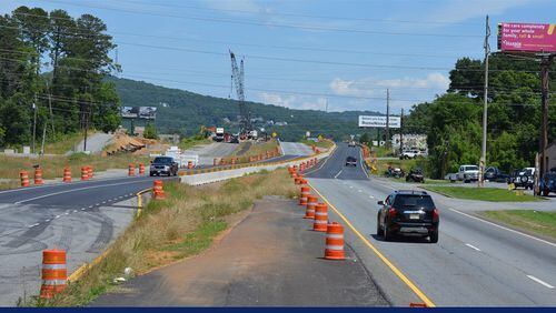 A traffic shift on U.S. 41 in Cartersville is planned for Tuesday, June 12, as a bridge carrying the southbound lanes of the road over Pettit Creek is demolished. GEORGIA DEPARTMENT OF TRANSPORTATION