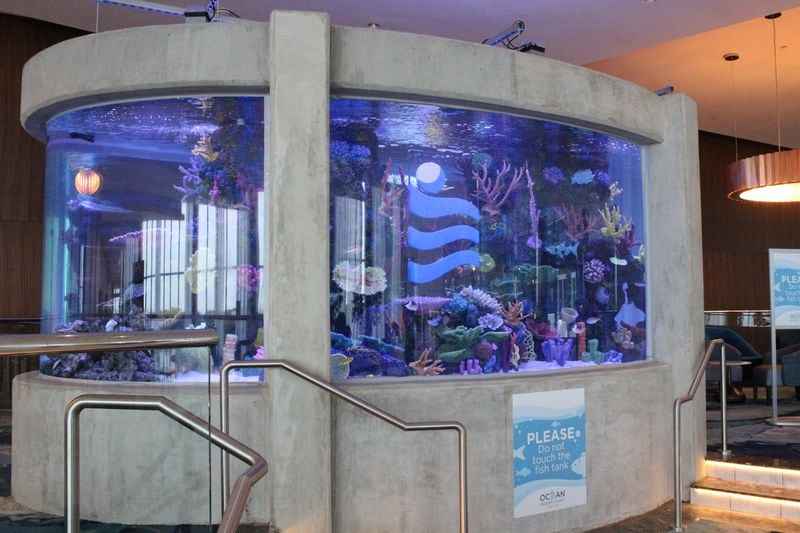 A massive fish tank greets visitors in the lobby of Ocean Resort in Atlantic City. Photo: Melissa Ruggieri/mruggieri@ajc.com