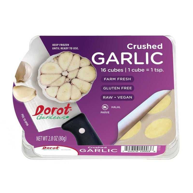 Dorot Gardens pre-portioned frozen garlic cubes eliminate peeling, crushing, chopping or measuring, resulting in effortless seasoning.