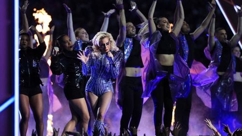 Lady Gaga, shown during her Super Bowl halftime performance, is taking a break. Photo by Mike Ehrmann/Getty Images