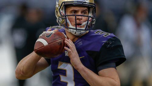 Quarterback Jake Browning of the Washington Huskies warms up before the game against the Arizona State Sun Devils on November 19, 2016 at Husky Stadium in Seattle, Washington. (Photo by Otto Greule Jr/Getty Images)