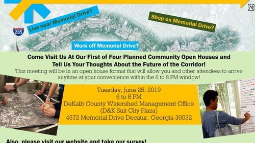 An open house is scheduled for June 25 to allow DeKalb residents an opportunity to weigh in on the Memorial Drive revitalization study.
