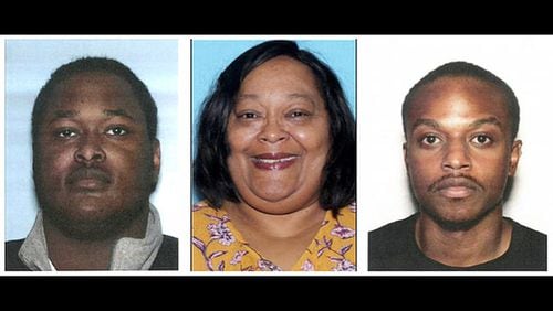 <p>
              This undated image released by the Gwinnett County Police, shows from left, Lee Earnest Longmire, Yvonne Longmire and Maurice Ford in Georgia. Yvonne Longmire has been accused of trying to scam her disabled son, Lee Earnest Longmire, out of $200,000 in trust fund money but she won't tell police his location. She is accused of using 23-year-old Ford to pose as her 20-year-old son in court in attempt to gain control of his trust fund. She was arrested on Friday, March 1, 2019, on several charges, including identity theft. (Gwinnett County Police via AP)
            </p>