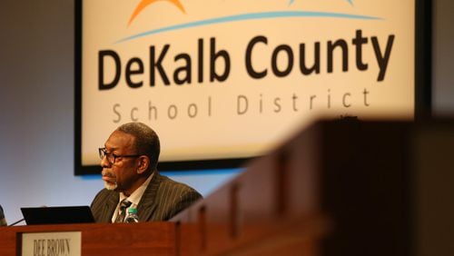 DeKalb School Superintendent Steve Green speaks at the school board’s meeting Wednesday, Feb. 13, 2019. EMILY HANEY / emily.haney@ajc.com