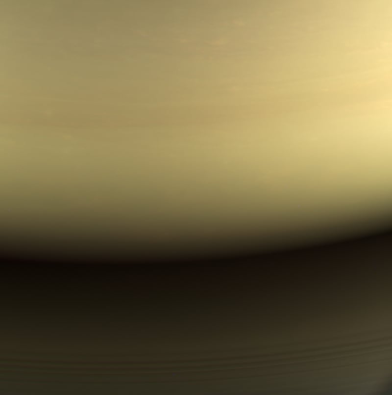 A natural color view of Cassini's final image.