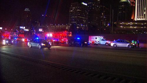 Just before midnight, a southbound minivan hit the pedestrian near the 17th Street Bridge, police said. (Credit: Channel 2 Action News)