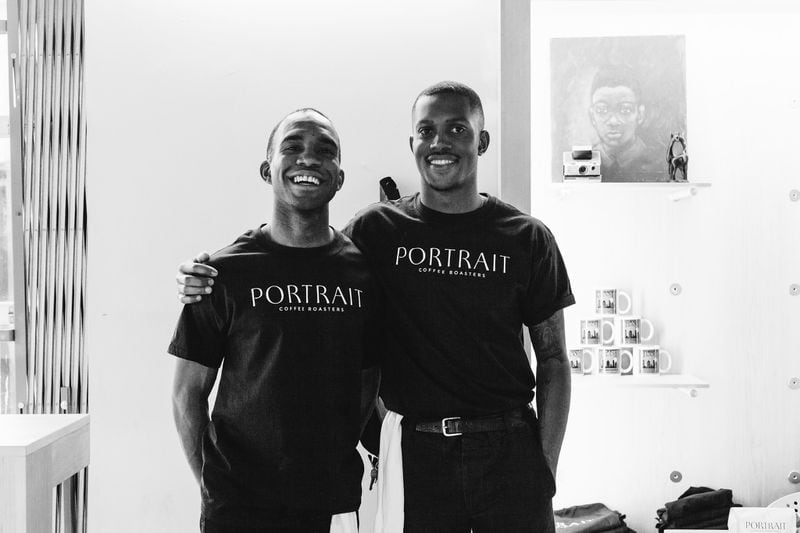 Portrait Coffee co-founders Aaron Fender (right) and Khalid Smith received $50,000 from Google for Startups for their e-commerce coffee business. Courtesy of Portrait Coffee