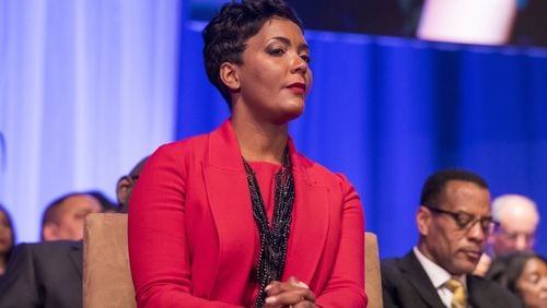 Atlanta mayor Keisha Lance-Bottoms listens to speakers during her inauguration on Tuesday, Jan. 2, 2018. ALYSSA POINTER/ALYSSA.POINTER@AJC.COM