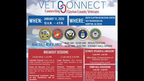 Clayton County is planning its first-ever “Vet Connect: Connecting Clayton County Veterans”  for Jan. 11.