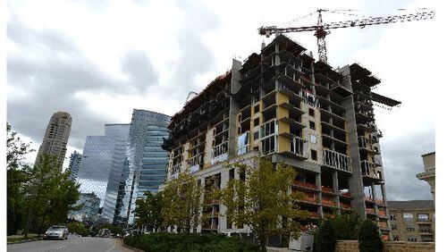 Post Alexander II, at 600 Phipps Boulevard in Buckhead, is a luxury apartment towner that will rise to 26 stories. Apartment demand is being driven in part by young adults who aren't able or eager to buy homes in the wake of the housing bust and recession.