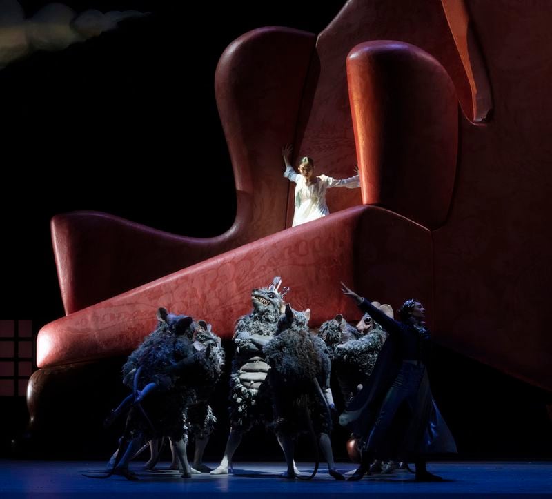 Oversized furniture enhances the story in Atlanta Ballet's production of Yuri Possokhov's "The Nutcracker."
Courtesy of Gene Schiavone