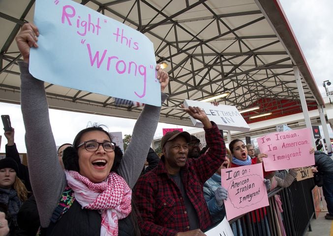 Atlanta Airport protests over immigration order Sunday Jan. 29