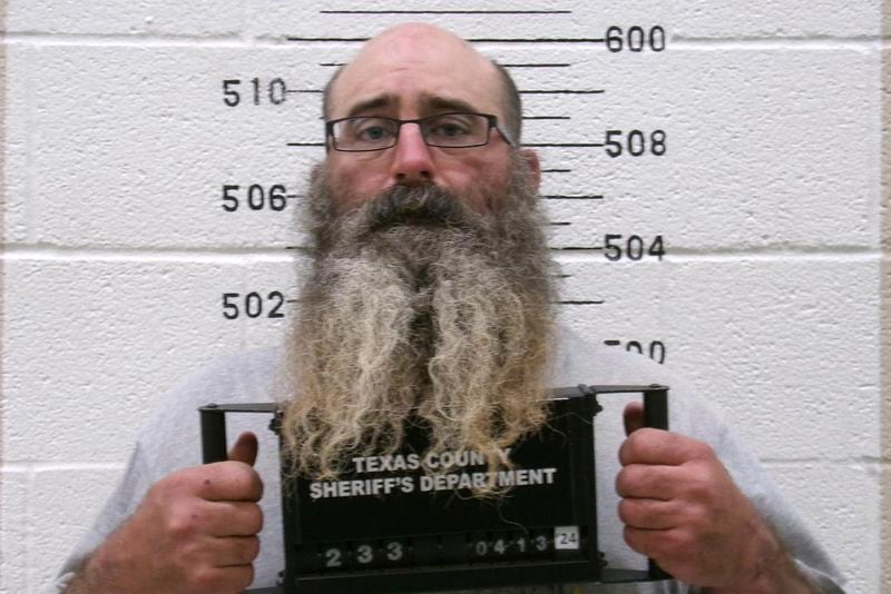 This booking photo provided by the Oklahoma State Bureau of Investigation shows Tad Bert Cullum. On Saturday, April 13, 2024, Oklahoma authorities said they arrested and charged four people, including Cullum, with murder and kidnapping over the weekend in connection with the disappearances of Veronica Butler and Jilian Kelley. (Oklahoma State Bureau of Investigation via AP)