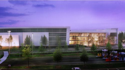 An artists rendering of the new arena to be built in College Park that will be home to the Hawks’ new D-League affiliate.