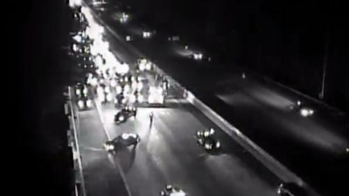 An investigation into a deadly pedestrian collision shut down all lanes of Ga. 400 at times Sunday night.