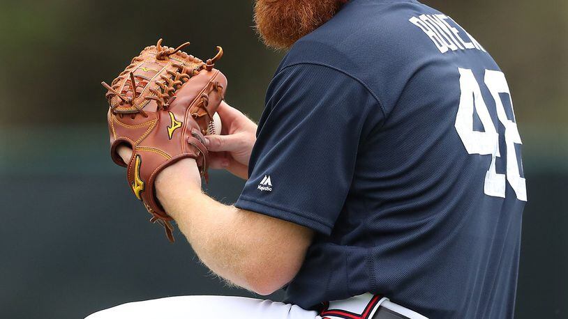 Braves reliever Blaine Boyer was charged with six runs (five earned) and recorded just one out Friday, blowing a 3-2 lead in an 8-7 loss to the Yankees. (Curtis Compton/AJC file photo)