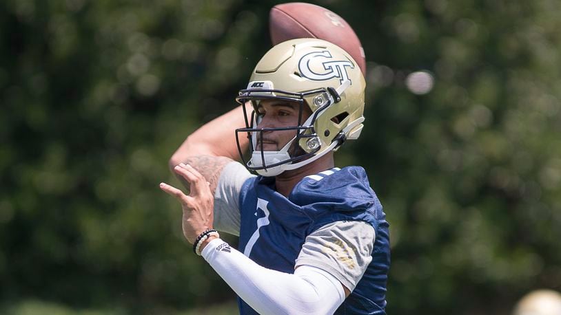 Georgia Tech quarterback Lucas Johnson started two games last season but then made only one more appearance after that due to injuries.