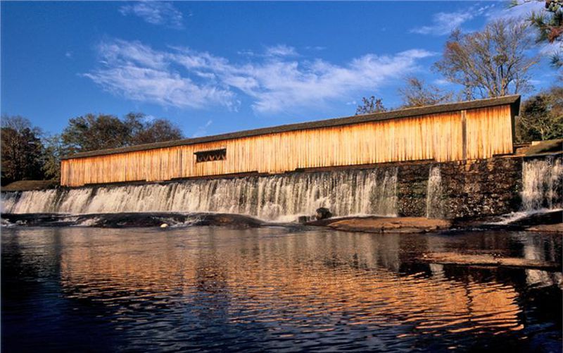 At 229 feet long, Watson Mill Bridge is the longest covered bridge in the state and one of the longest in the U.S.