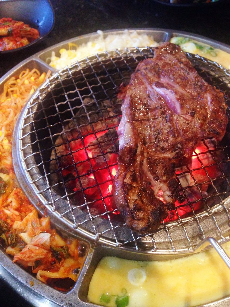 The cut of rib-eye served at 9292 Korean BBQ is noticeably marbled and tender. CONTRIBUTED BY WYATT WILLIAMS