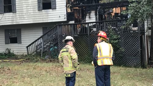 One person was hospitalized after a fire Sunday in Gwinnett County.
