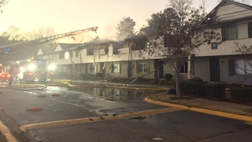 A fire damaged nine apartments in College Park on New Year's Eve.