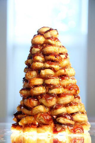Croquembouche — definitely worth the effort (and the pain)