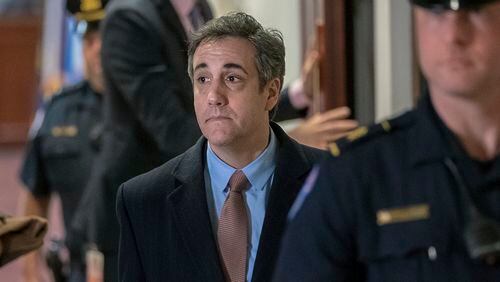 In this March 6, 2019 photo, Michael Cohen, President Donald Trump's former personal lawyer departs the Capitol in Washington. (AP Photo/J. Scott Applewhite, File)