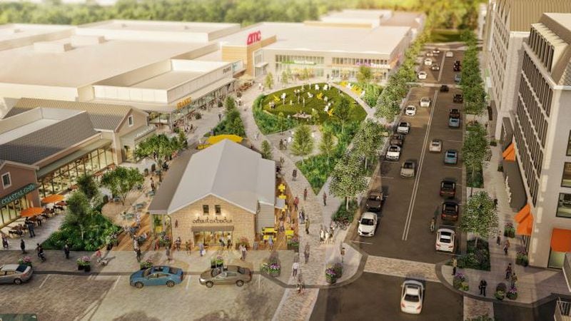 Edens presented several renderings for the company's North DeKalb Mall redevelopment project. The company held a public meeting on Zoom on Feb. 22.