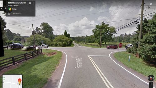 A roundabout is proposed for the intersection of Freemanville and Birmingham roads in Milton, and some residents are upset with its location. GOOGLE MAPS