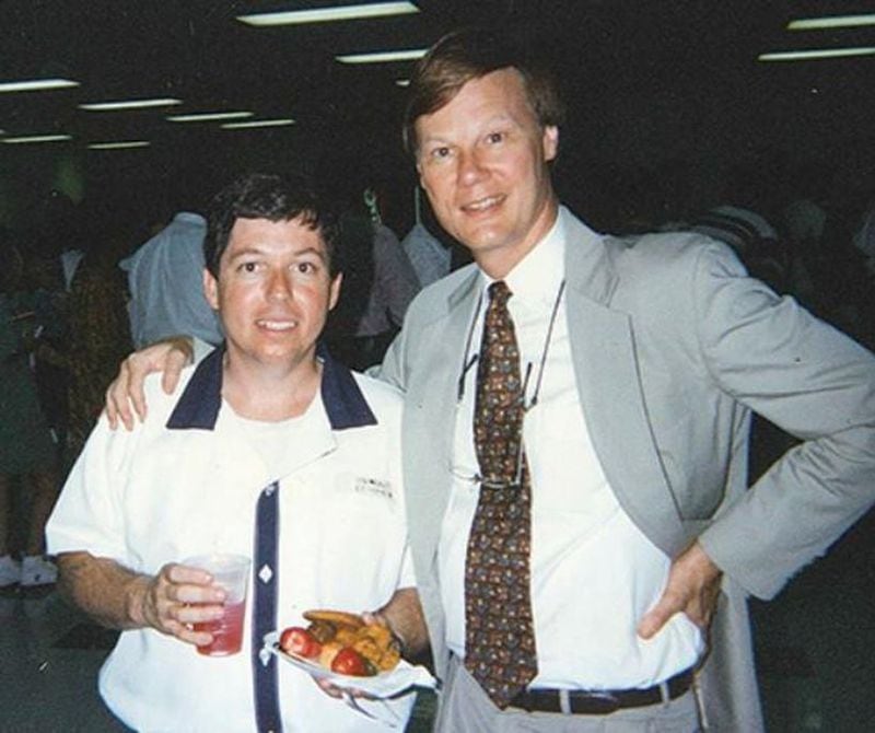  Tony Amadeo (left) and Stephen Bright at Amadeo's college graduation.