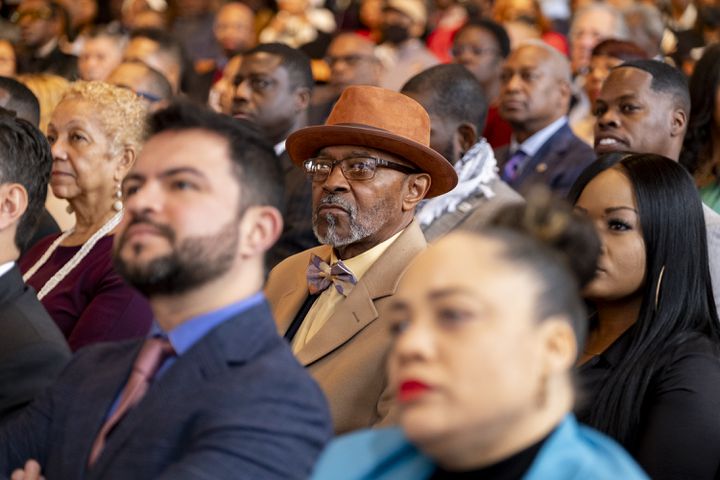 The audience at the Dr. Martin Luther King Jr. Day program at Ebenezer Baptist Church in Atlanta on Monday, Jan. 15, 2024.   (Ben Gray / Ben@BenGray.com)