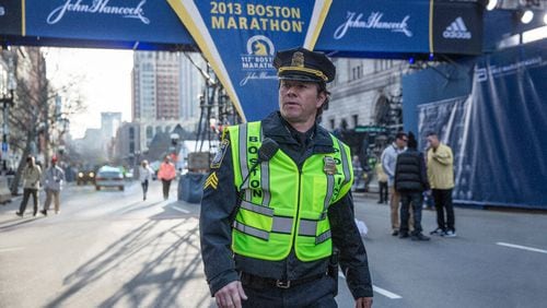 Mark Wahlberg plays Boston Police Sgt. Tommy Saunders in the film “Patriots Day.” (CBS Films)
