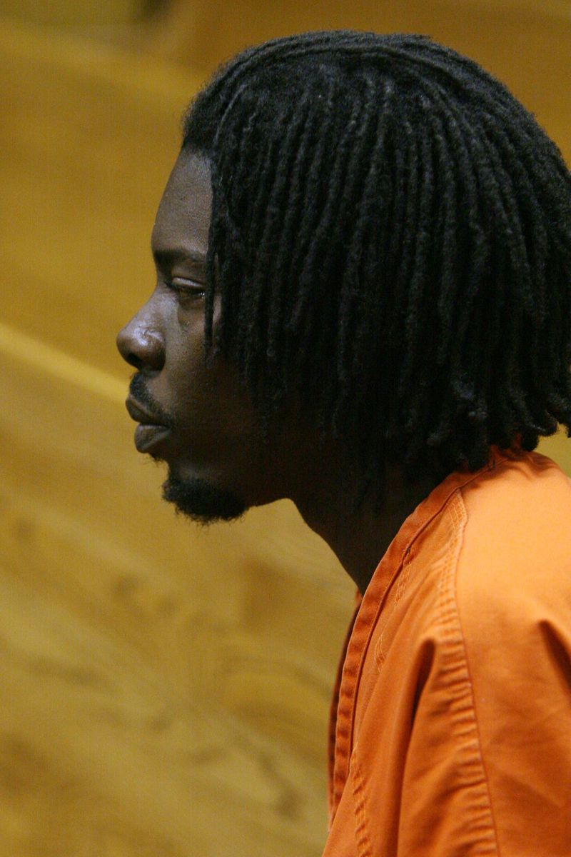 081022 — Decatur, GA: Eric Lamar Ferrell, charged with felony murder in the death of Quishanna Loynes, appears in DeKalb County Magistrate Court on October 22, 2008. MIKKI K. HARRIS / mkharris@ajc.com