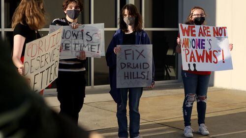Students have been pushing the DeKalb County Board of Education to modernize Druid Hills High, but the board has repeatedly opted not to. (Jason Getz / Jason.Getz@ajc.com)