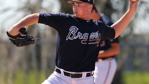 The Braves reassigned Sean Newcomb to minor league camp, but not before he left a good impression with his four strikeouts in two scoreless innings Wednesday. (Curtis Compton/AJC file photo)