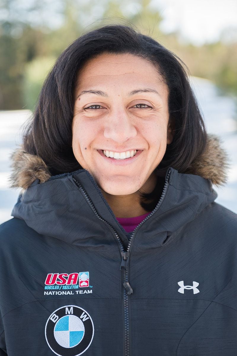 Bobsledder Elana Meyers Taylor, a Douglasville native, has won silver and bronze Olympic medals but is hoping for the gold at this year’s Winter Olympics. CONTRIBUTED BY MOLLY CHOMA